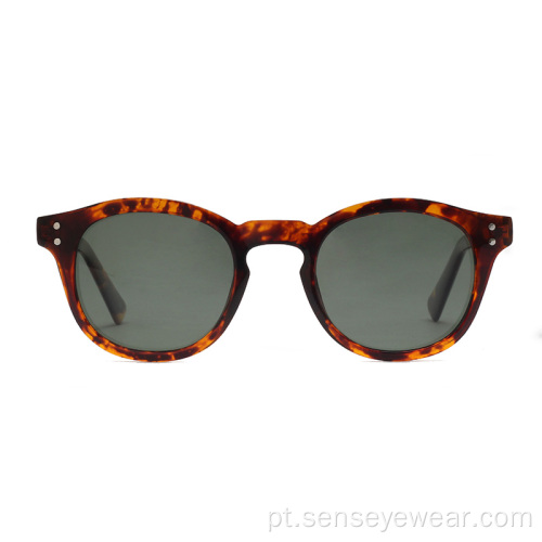 Vintage design uv400 injeção de acetato polarized óculos de sol